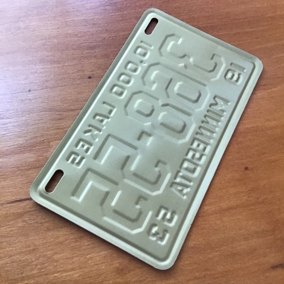 Vintage 1953 Minnesota State License Plate Bicycle Metal Mini - Picture 7 of 9